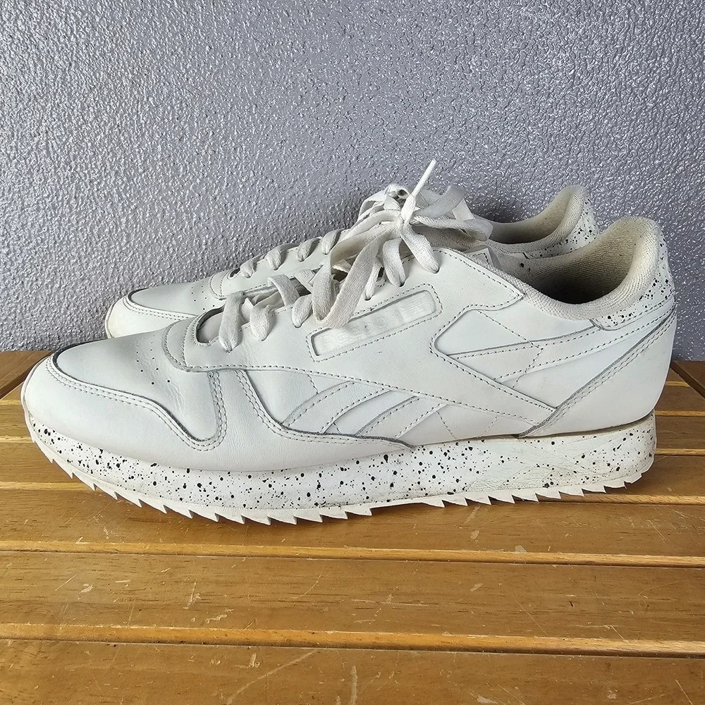 Reebok Classic Leather Ripple Shoes Shoes‎ Mens 12 H06419 Speckle White